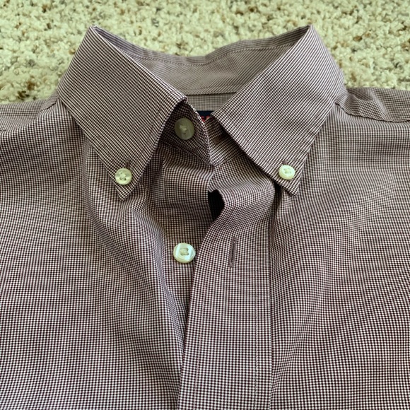 MENS M ROUNDTREE & YORKE L/S RED COLLARED SHIRT - Picture 2 of 3